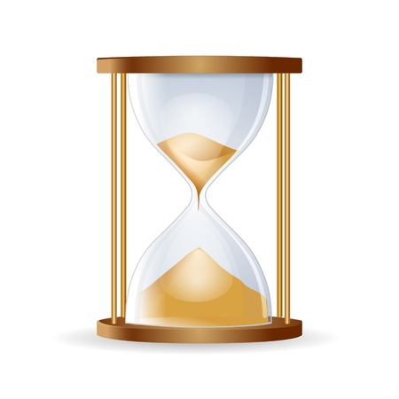 Hourglass isolated on white background.Highly detailed vector illustrationのイラスト素材