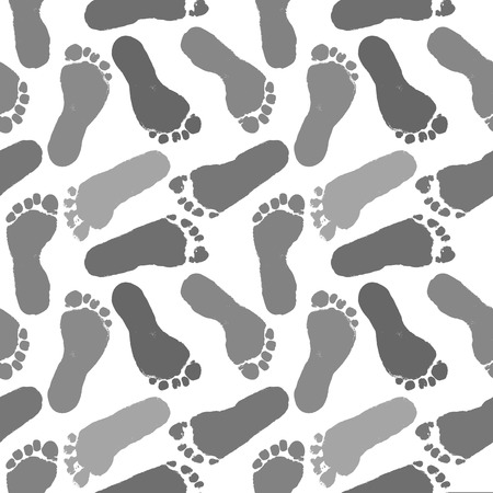 human paint footprints pattern backgroundのイラスト素材
