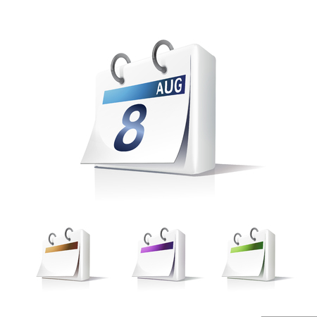Calendar schedule flat 3d isometry isometric concept . vector illustration.のイラスト素材