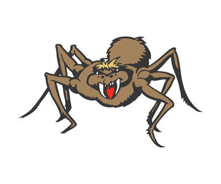 Monster spider cartoon. animal character illustrationのイラスト素材