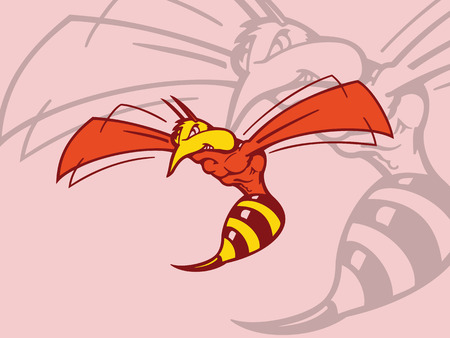 Bee cartoon character. Vector Illustration.のイラスト素材