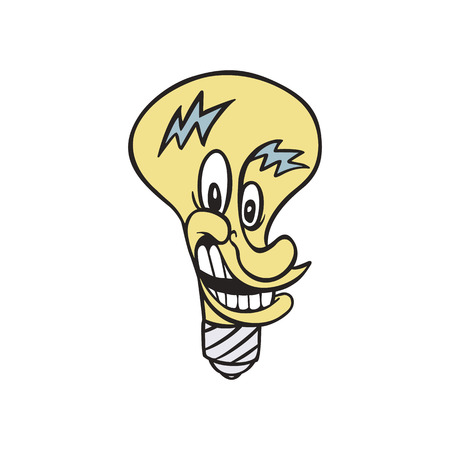 Lamp electrical cartoon illustration vectorのイラスト素材