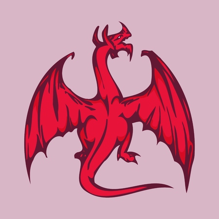 Red Dragon illustration designのイラスト素材