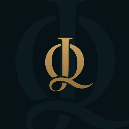 luxury letter jq logo design concept templateのイラスト素材