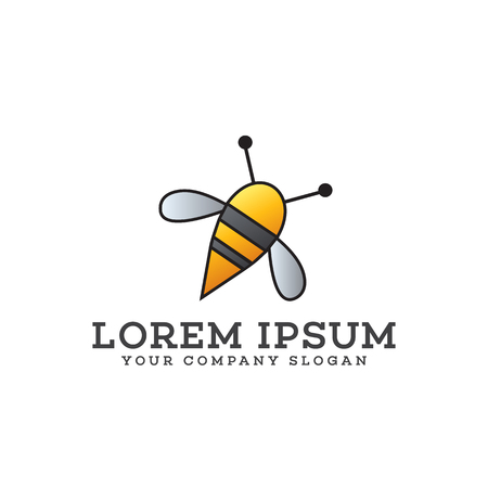 bee logo design concept templateのイラスト素材