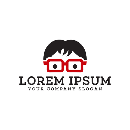 geek people logo design concept templateのイラスト素材