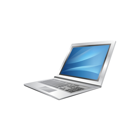 laptop Vector Illustration Isolated on White Backgroundのイラスト素材