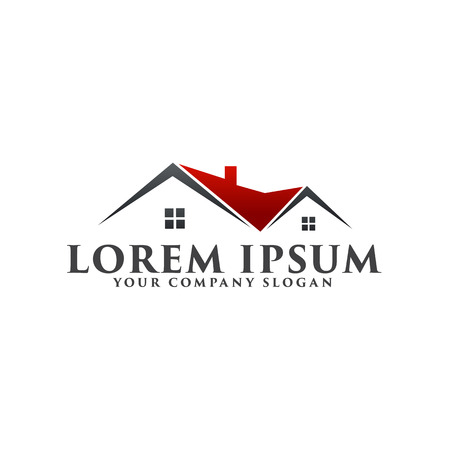 Real estate logo. Architectural Construction logo design concept templateのイラスト素材