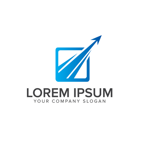 luxury modern arrow logo design concept template.のイラスト素材