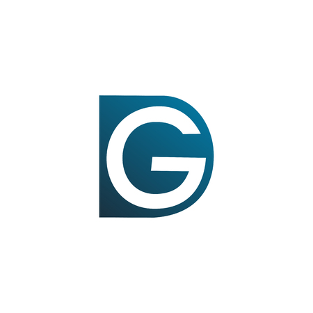 letter d and g logo design concept templateのイラスト素材