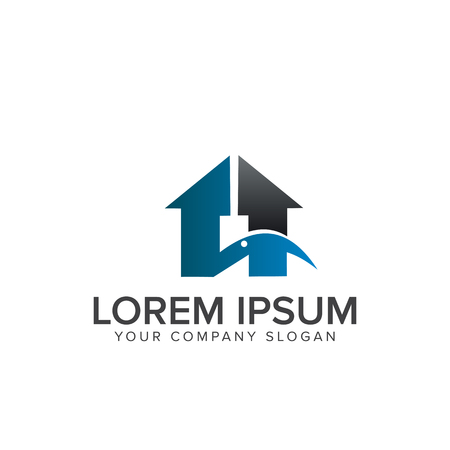 real estate Construction logo design concept templateのイラスト素材