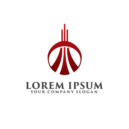 Real estate logo. Architectural Construction logo design concept templateのイラスト素材