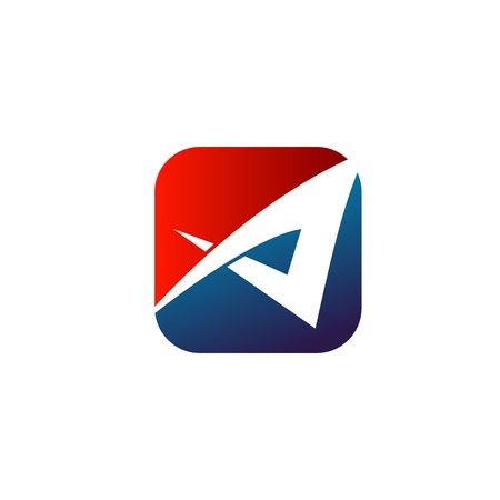 letter A logo. square logo design concept templateのイラスト素材