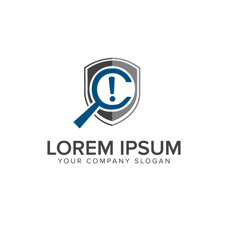 Magnifer Security logo design concept templateのイラスト素材