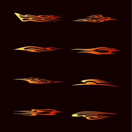 fire flames in tribal style for tattoo, vehicle and t-shirt decoration design. Vehicle Graphics, Stripe, Vinyl Ready Vector Artのイラスト素材