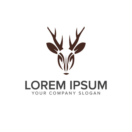 Deer logo design concept templateのイラスト素材