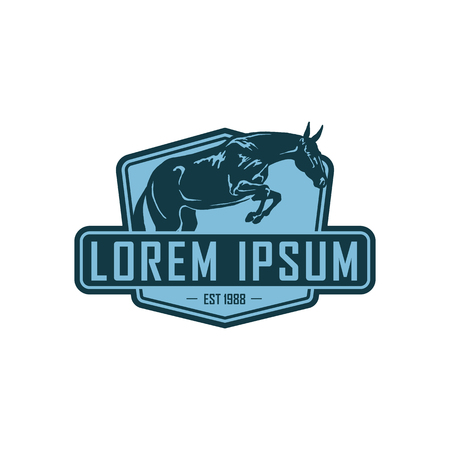 horse vintage logo. emblem design concept templateのイラスト素材