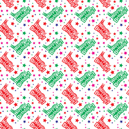 Happy birthday pattern Backgroundのイラスト素材