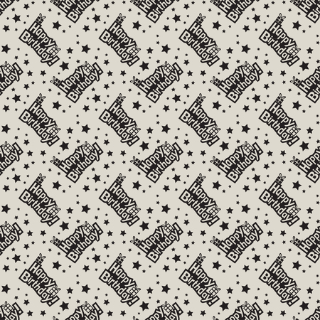 Happy birthday pattern Backgroundのイラスト素材