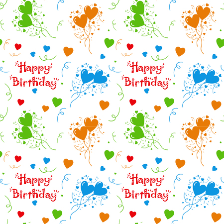 Happy birthday colorful pattern Backgroundのイラスト素材