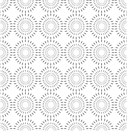 Vector seamless pattern. Black and white Repeating geometric circle patternのイラスト素材
