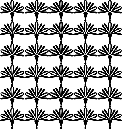 Vector seamless pattern. Black and white Repeating geometric patternのイラスト素材
