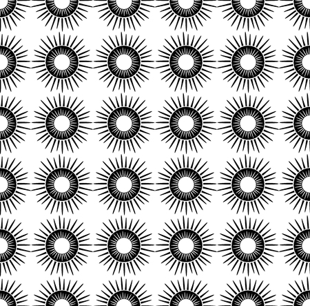 Vector seamless pattern. Black and white Repeating geometric patternのイラスト素材