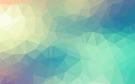 Light blue smooth vector Low poly crystal background. Polygon design pattern. Low poly illustration...