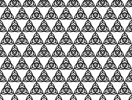 Abstract geometric Seamless pattern . Repeating geometric Black and white texture. geometric decorationのイラスト素材