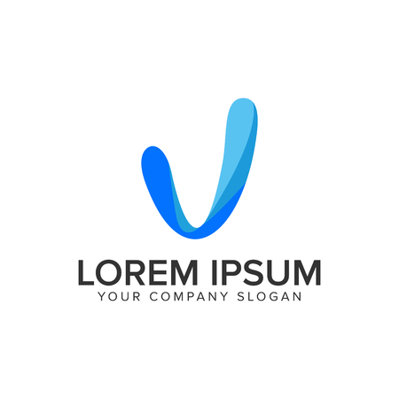 modern letter V logo design concept template. fully editable vectorのイラスト素材