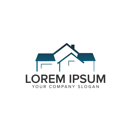 Real estate icon. Mortgage house real estate icon design concept template.のイラスト素材