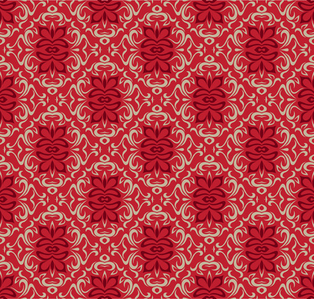Luxury red seamless decorative pattern design template.のイラスト素材