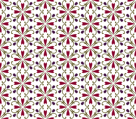 geometric flower floral seamless pattern backgroundのイラスト素材