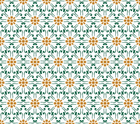 geometric flower floral seamless pattern backgroundのイラスト素材
