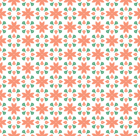 Floral Tiles Seamless Vector Pattern.flower Geometric texture pattern background.