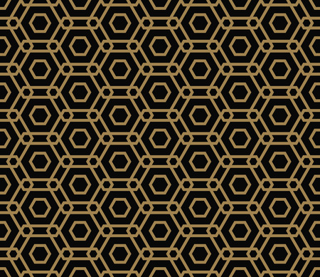 Vector seamless pattern. Modern stylish texture. Repeating geometric tiles with halves of hexagons....
