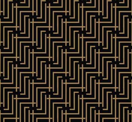 seamless geometric pattern by stripes line . Seamless vector background. Black texture.のイラスト素材