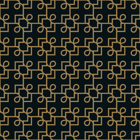 Seamless pattern. Elegant linear ornament. Geometric stylish background. Vector repeating textureのイラスト素材