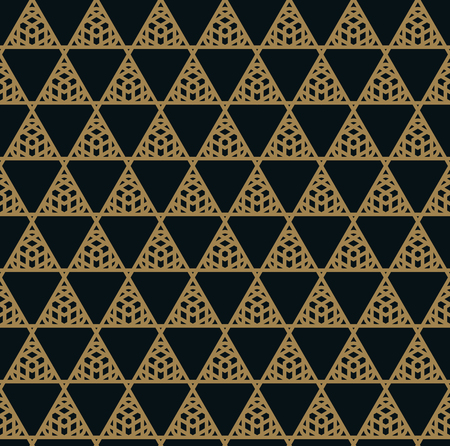 Seamless pattern. Elegant linear ornament. Geometric stylish background. Vector repeating textureのイラスト素材