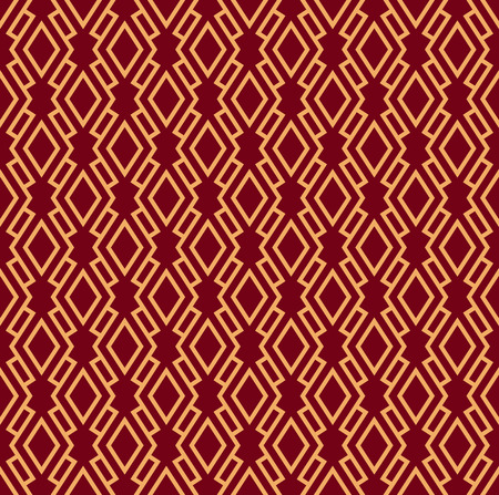 Seamless vector ornament. Modern stylish geometric linear pattern with golden colorのイラスト素材