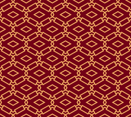 Seamless vector ornament. Modern stylish geometric linear pattern with golden colorのイラスト素材