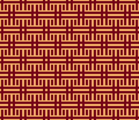 Seamless vector ornament. Modern stylish geometric linear pattern with golden colorのイラスト素材