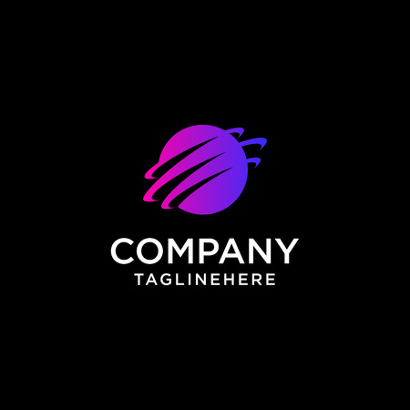 Abstract technology logo template, globe, sphere vector iconのイラスト素材