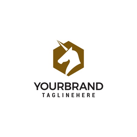 horse head Logo template vectorのイラスト素材