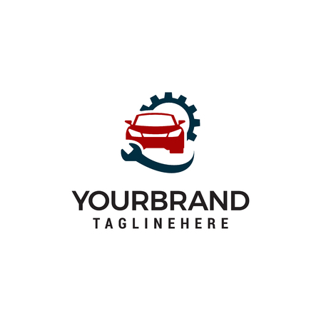 Repair Car logo, car and wrench logo service designs concept templateのイラスト素材