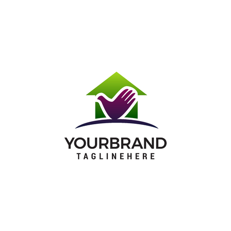 home care logo design concept template vectorのイラスト素材
