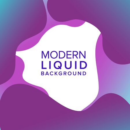 Liquid color background design. Fluid gradient shapes composition. Frame design banner and poster. Eps10 vector.のイラスト素材