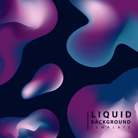 Fluid abstract background. Colorful liquid shape composition geometric background. Trendy gradient shapes composition.のイラスト素材
