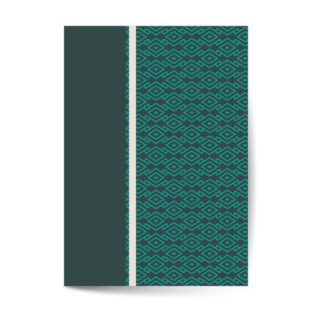 Luxury cover page with pattern design for flyer, magazines, , book cover, banners. Hipster Decorative retro greeting card or invitation design.のイラスト素材