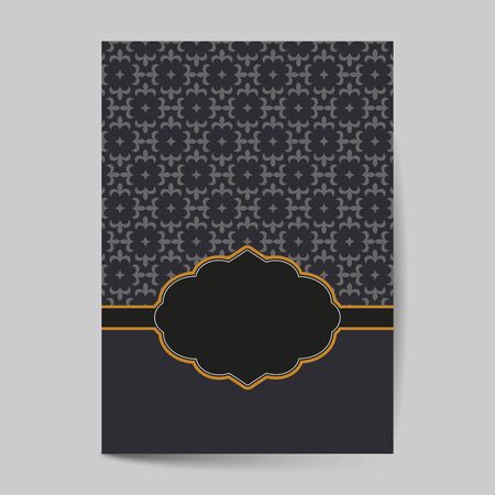Luxury Premium cover design with Vintage pattern background, antique ornamental frame, victorian gold ornament, ornate cover page designのイラスト素材